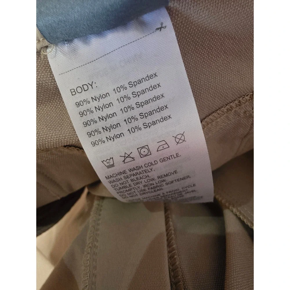 Willit Womens Tan Khaki Hiking Shorts Size 16 Nylon‎ Spandex Cargo Outdoor Plus
